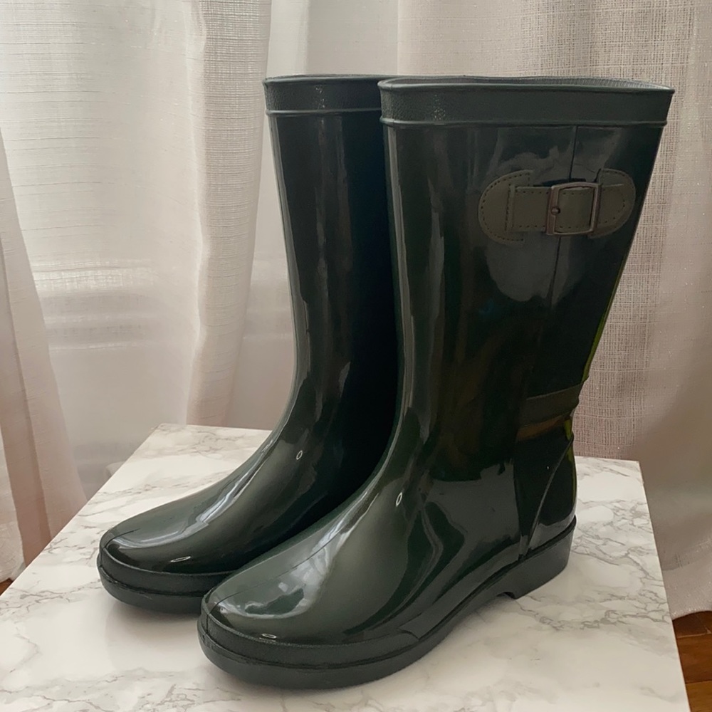 WOMENS OLIVE RAINBOOTS
